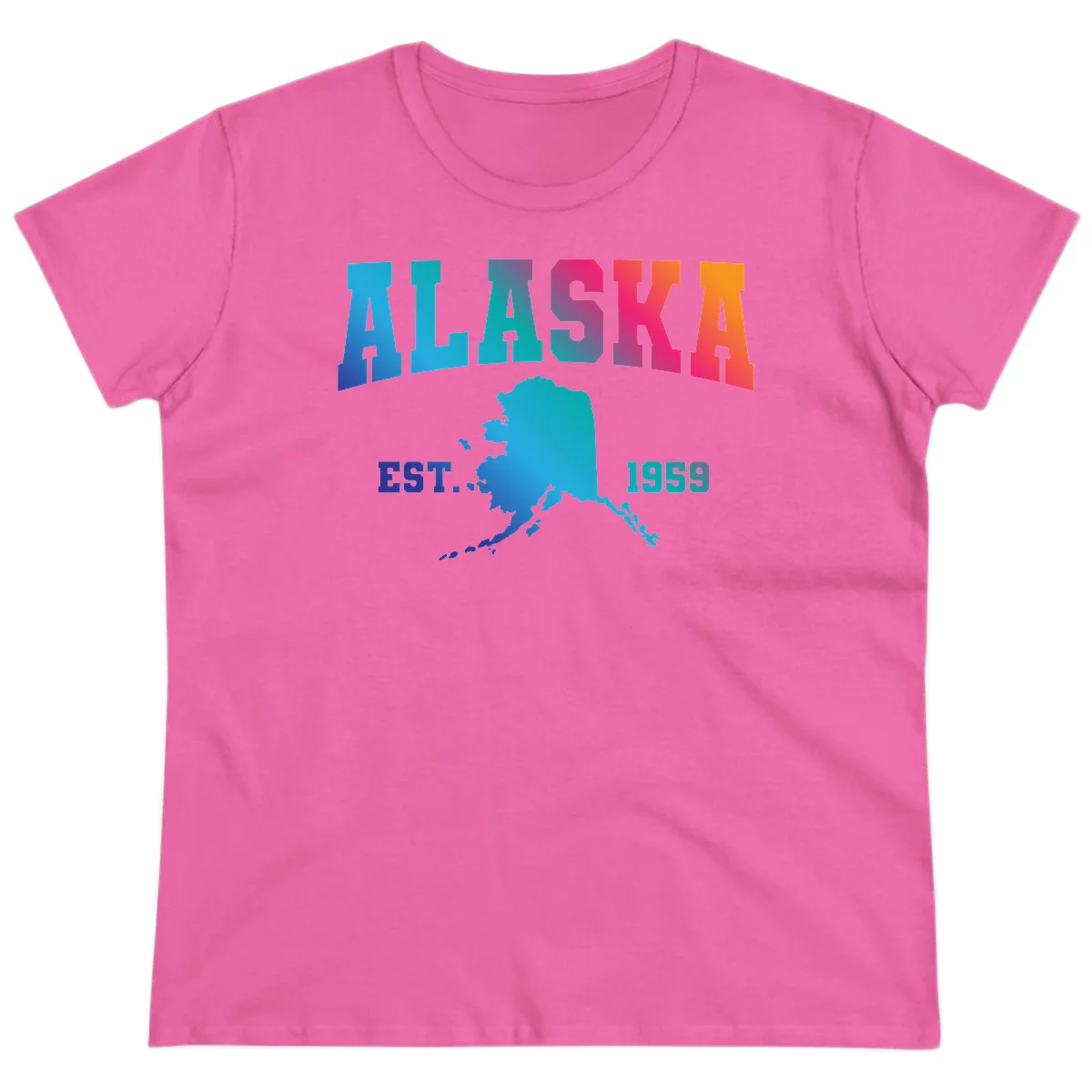 Alaska Est. 1959 State Pride Ladies Tee in Azalea