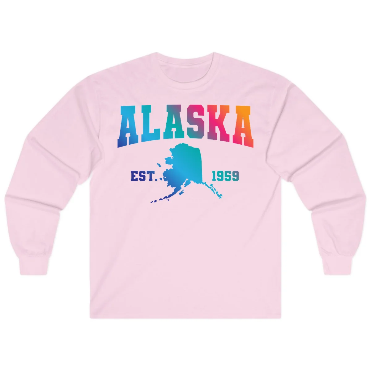 Alaska Est. 1959 State Pride Long Sleeve in Light Pink