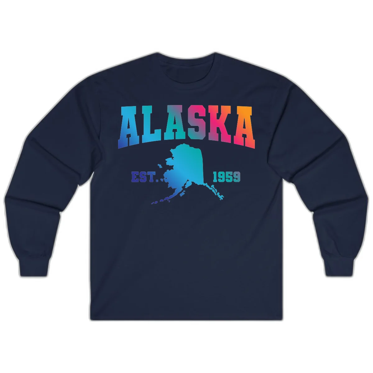 Alaska Est. 1959 State Pride Long Sleeve in Navy