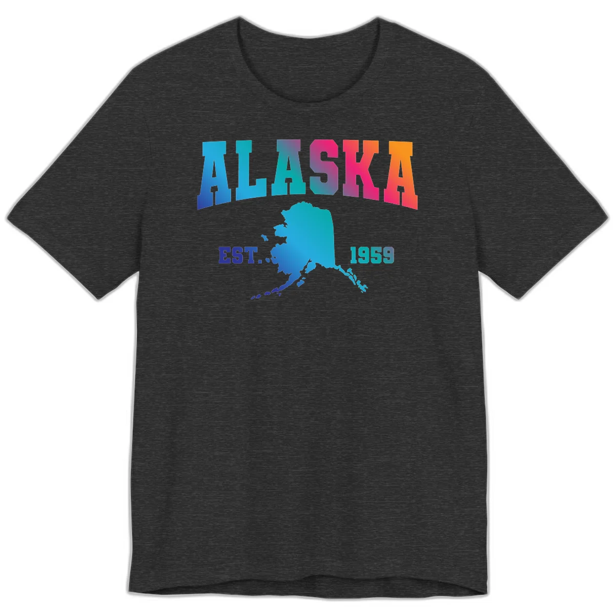 Alaska Est. 1959 State Pride Premium Tee in Dark Grey Heather
