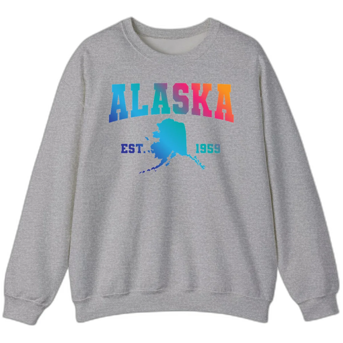 Alaska Est. 1959 State Pride Sweatshirt in Sport Grey