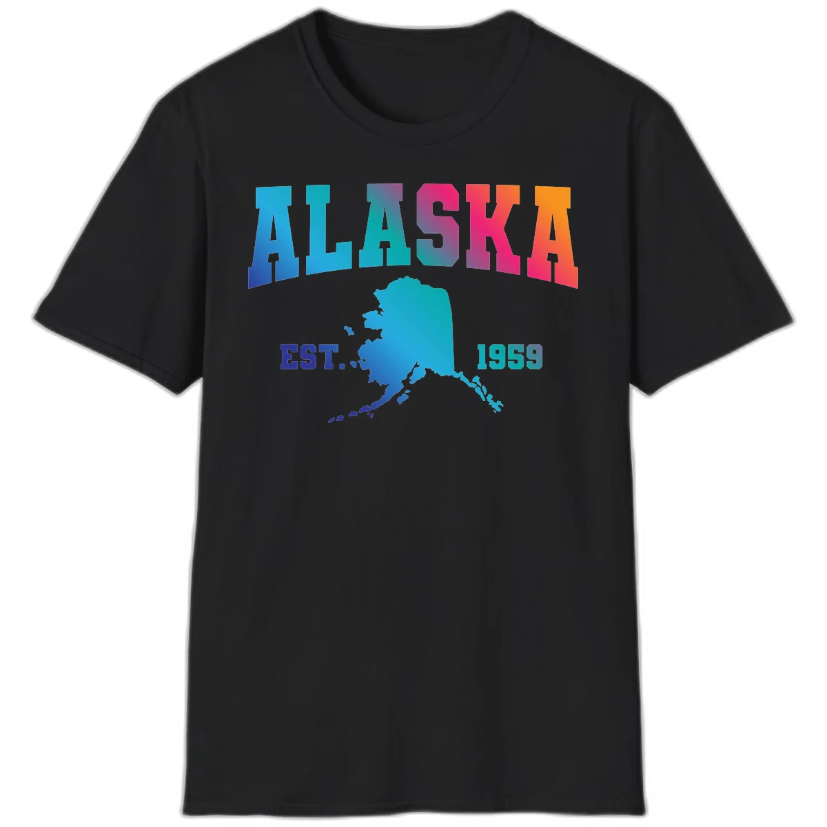 Alaska Est. 1959 State Pride T-Shirt in Black
