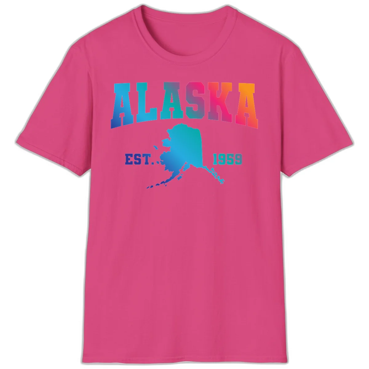 Alaska Est. 1959 State Pride T-Shirt in Heliconia
