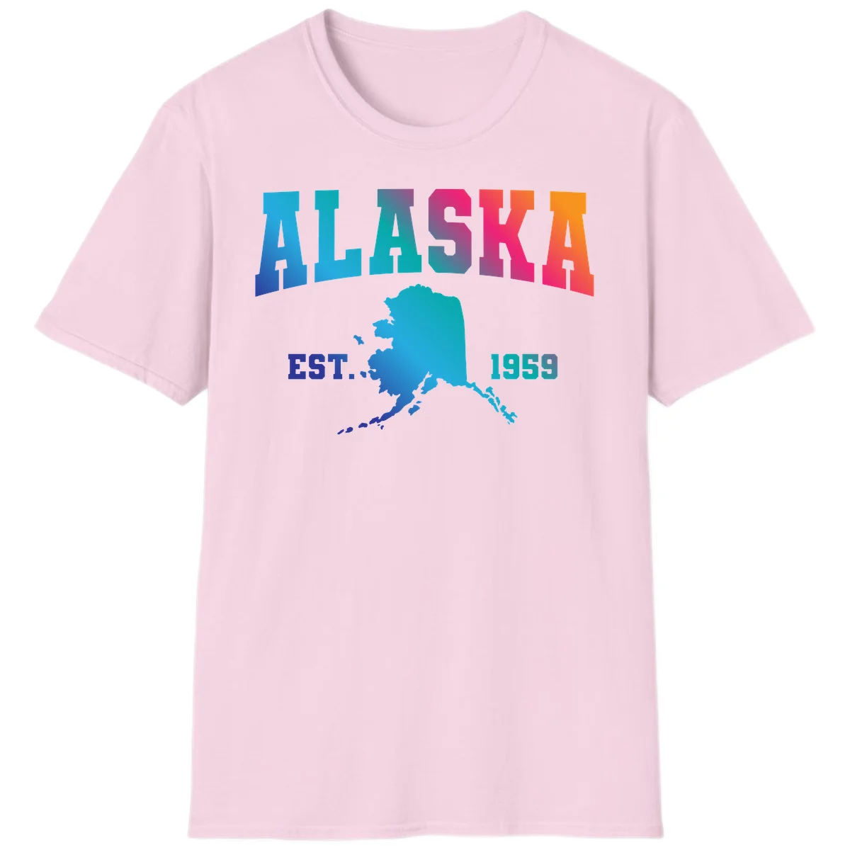 Alaska Est. 1959 State Pride T-Shirt in Light Pink