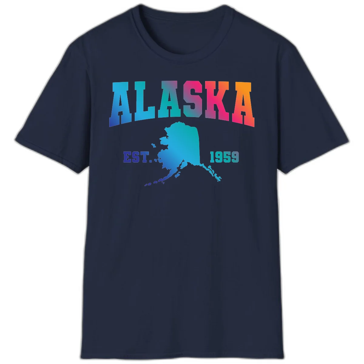 Alaska Est. 1959 State Pride T-Shirt in Navy