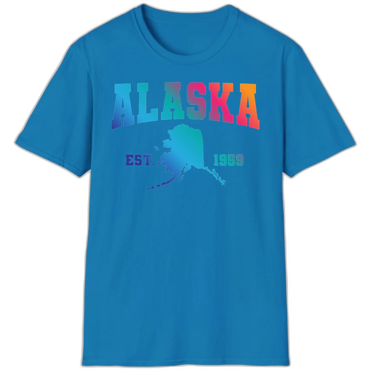 Alaska Est. 1959 State Pride T-Shirt in Sapphire
