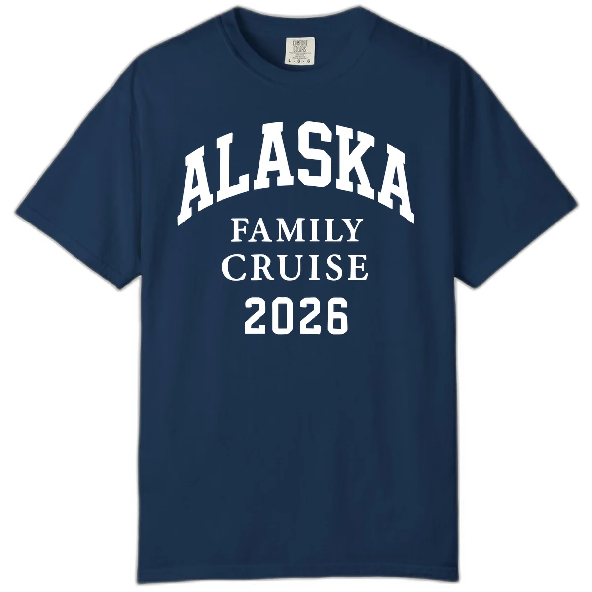 Alaska 2026 Family Cruise Comfort Color in Navy
