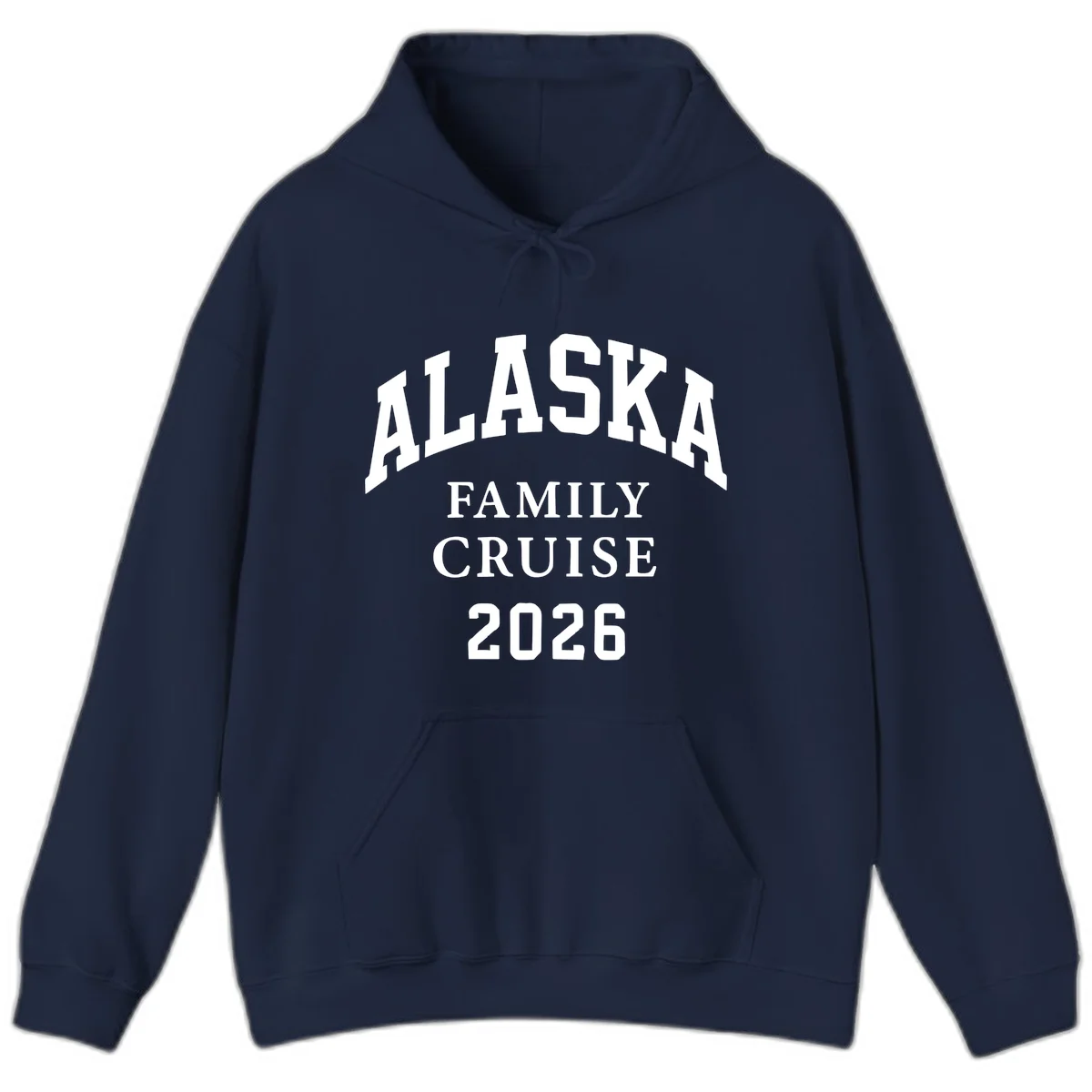 Alaska 2026 Family Cruise Hoodie in Navy