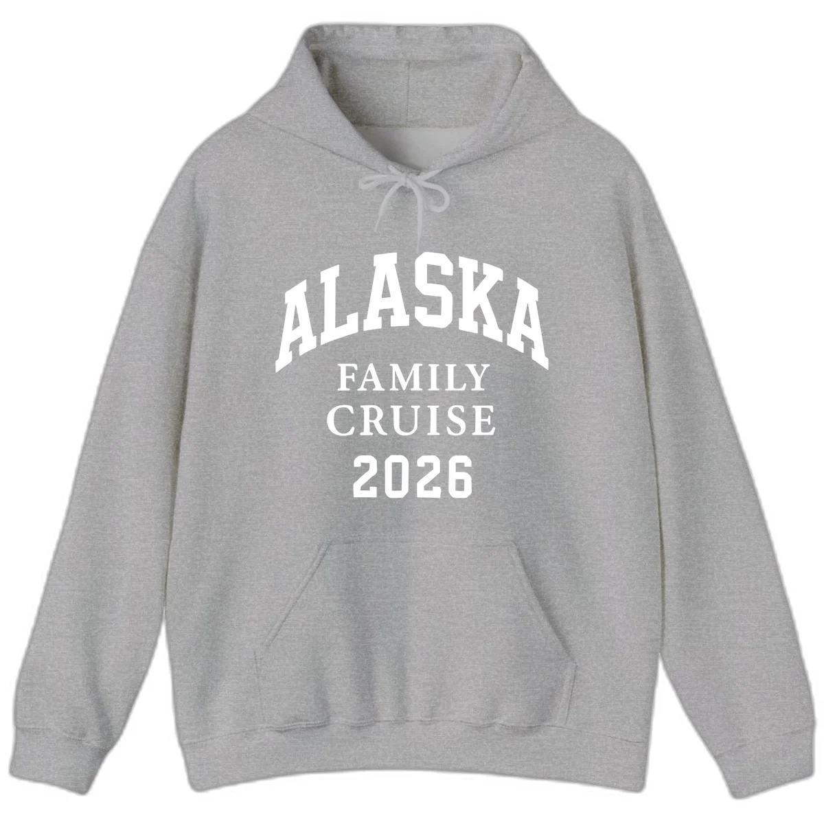 Alaska 2026 Family Cruise Hoodie in Sport Grey