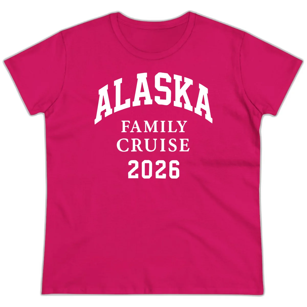 Alaska Family Cruise 2026 Ladies Tee in Heliconia