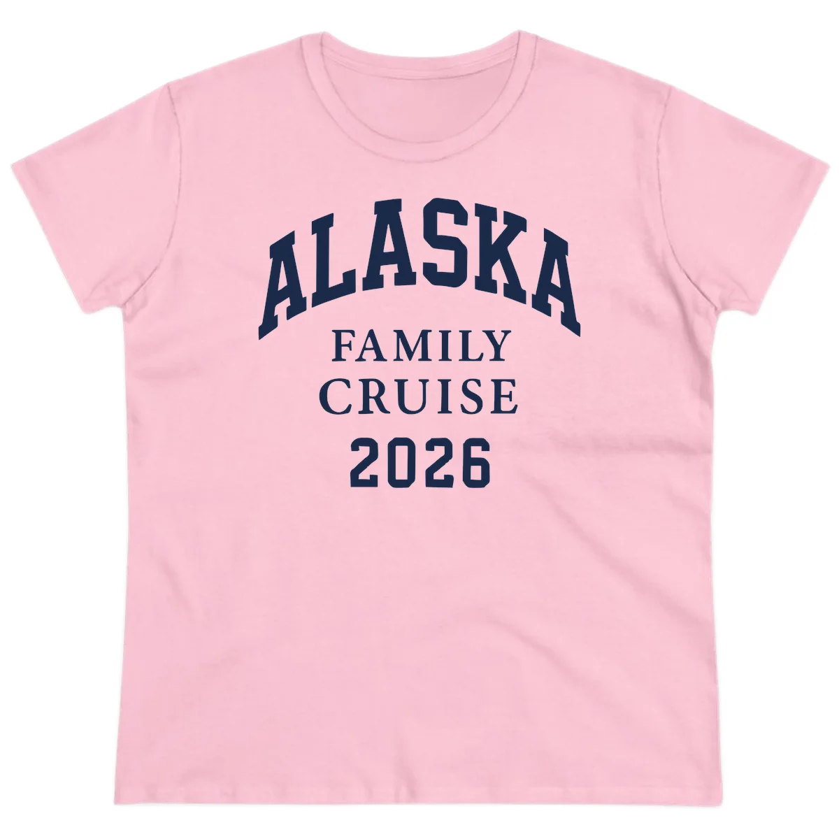 Alaska Family Cruise 2026 Ladies Tee in Light Pink
