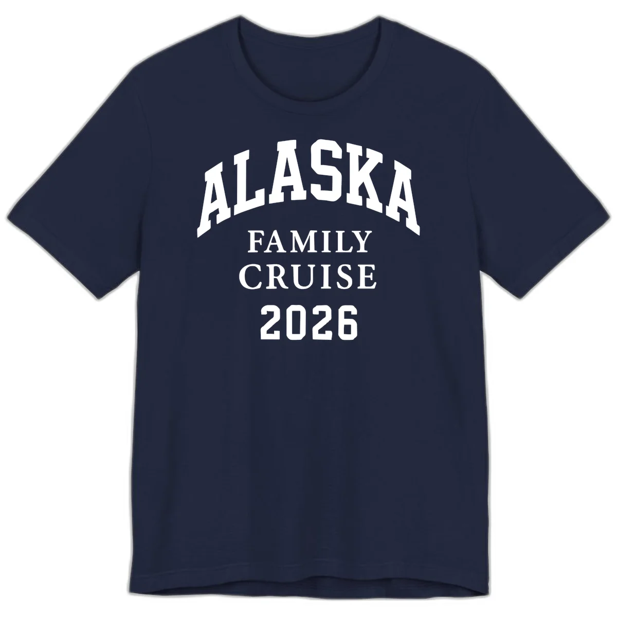 Alaska 2026 Family Cruise Premium Tee in Navy