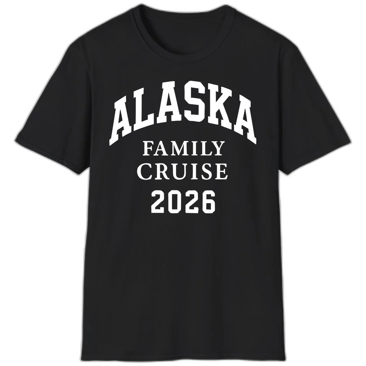 Alaska 2026 Family Cruise T-Shirt in Black