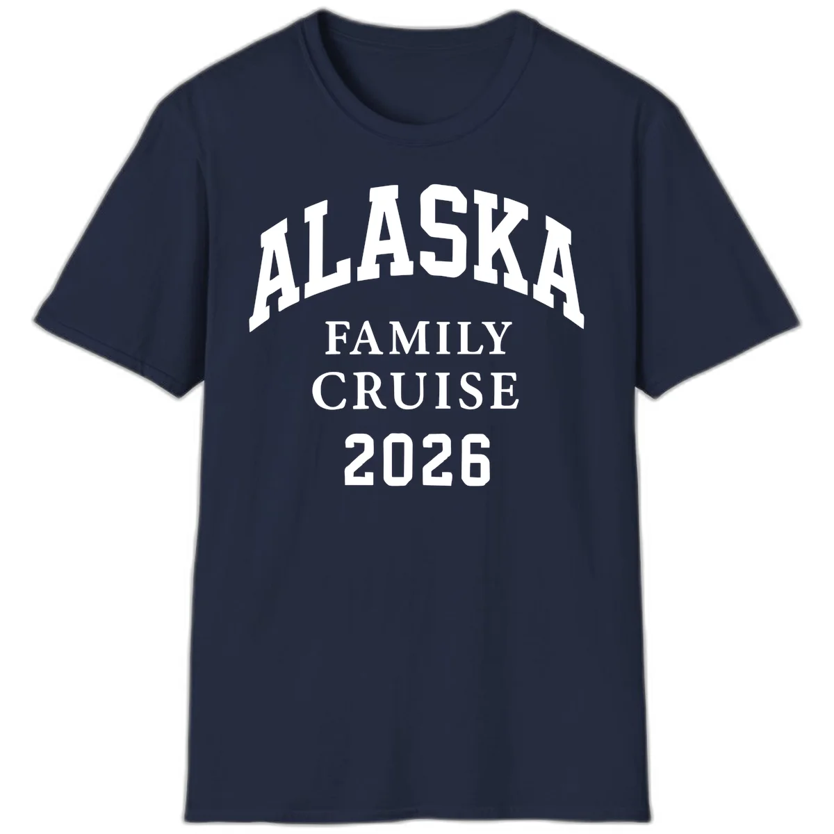 Alaska 2026 Family Cruise T-Shirt in Navy
