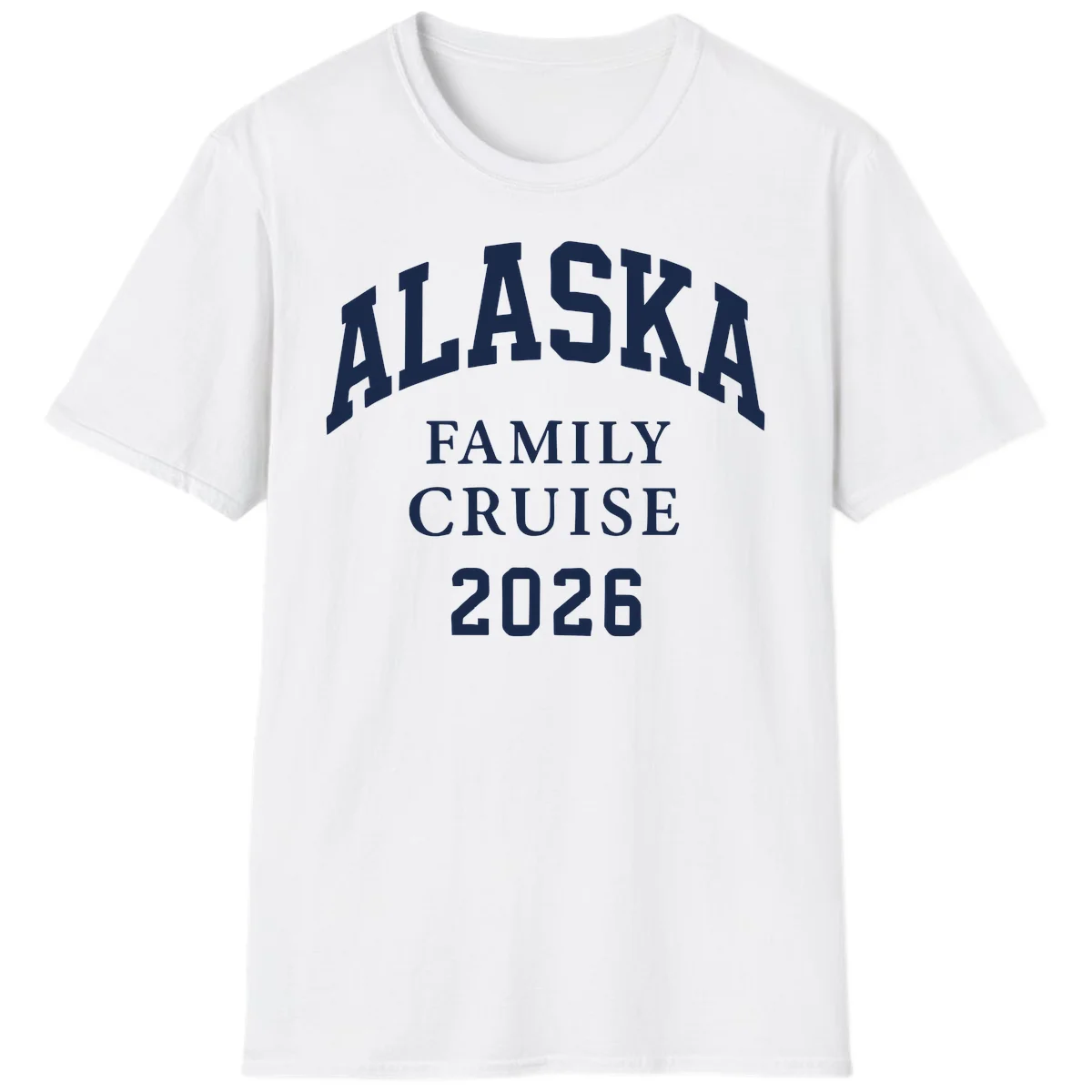 Alaska 2026 Family Cruise T-Shirt in White