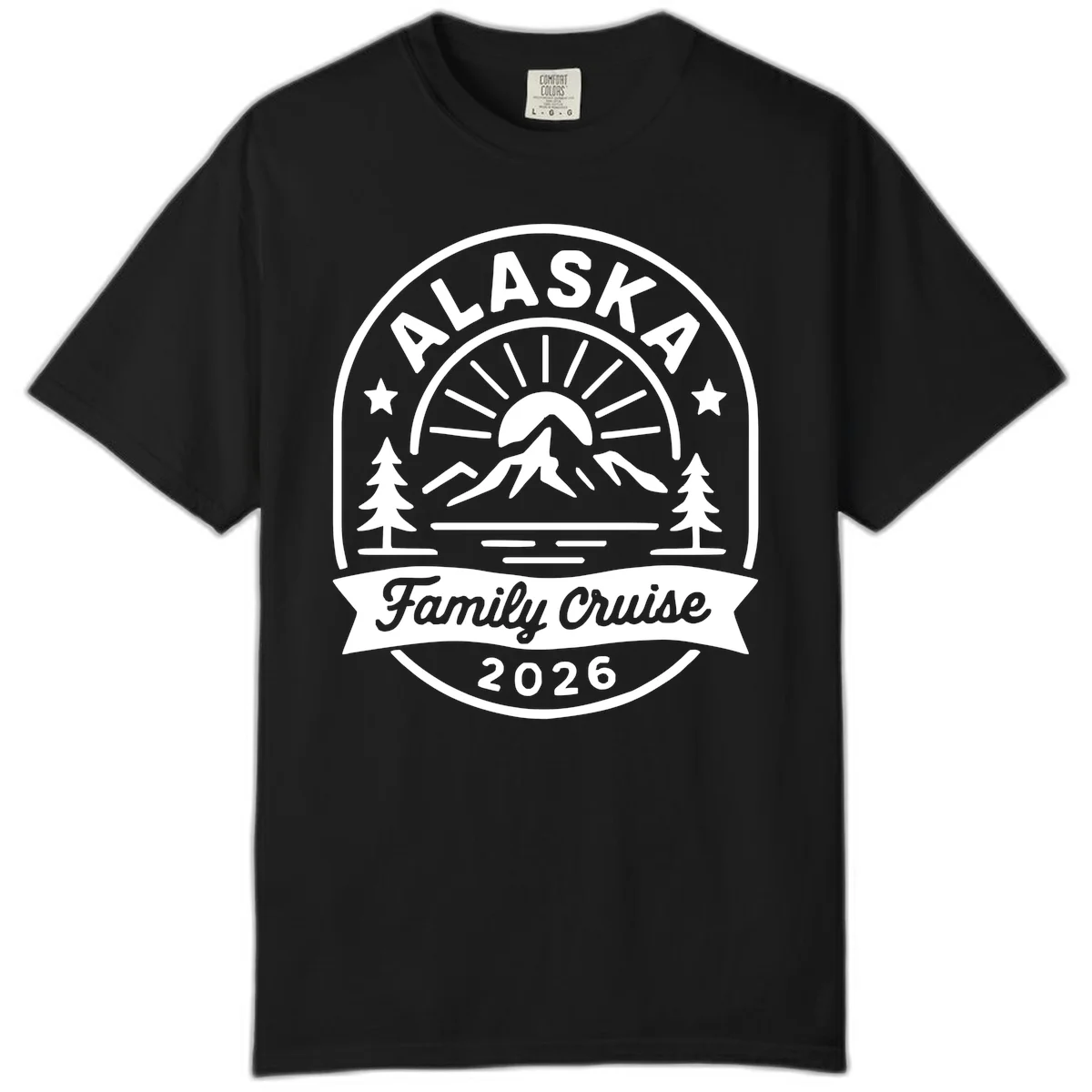 Alaska Family Cruise 2026 Badge Comfort Color in Black
