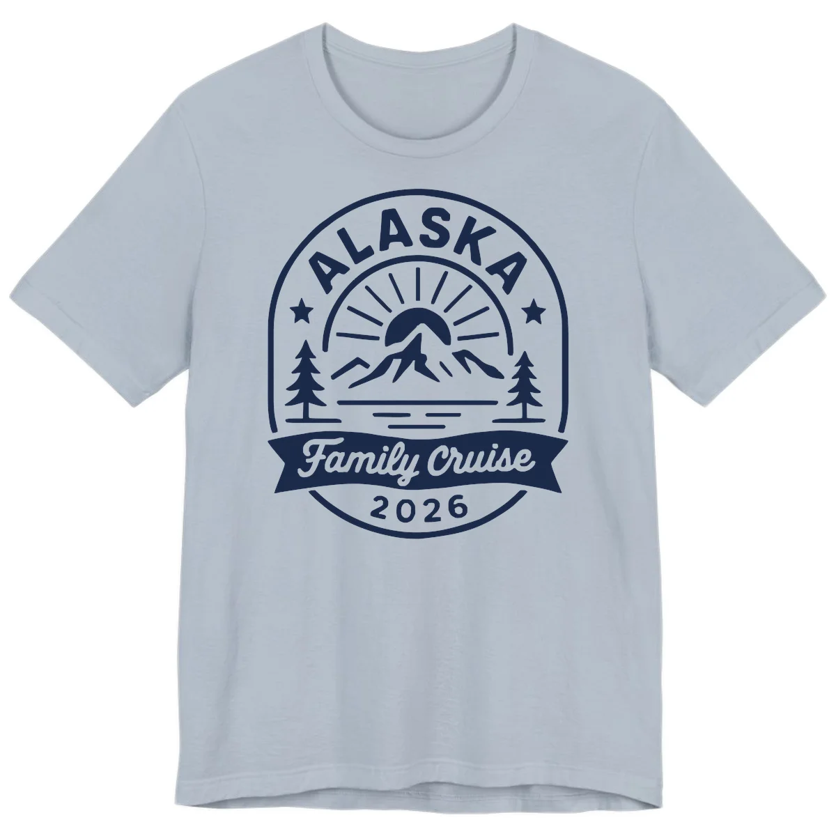 Alaska Family Cruise 2026 Badge Premium Tee in Light Blue
