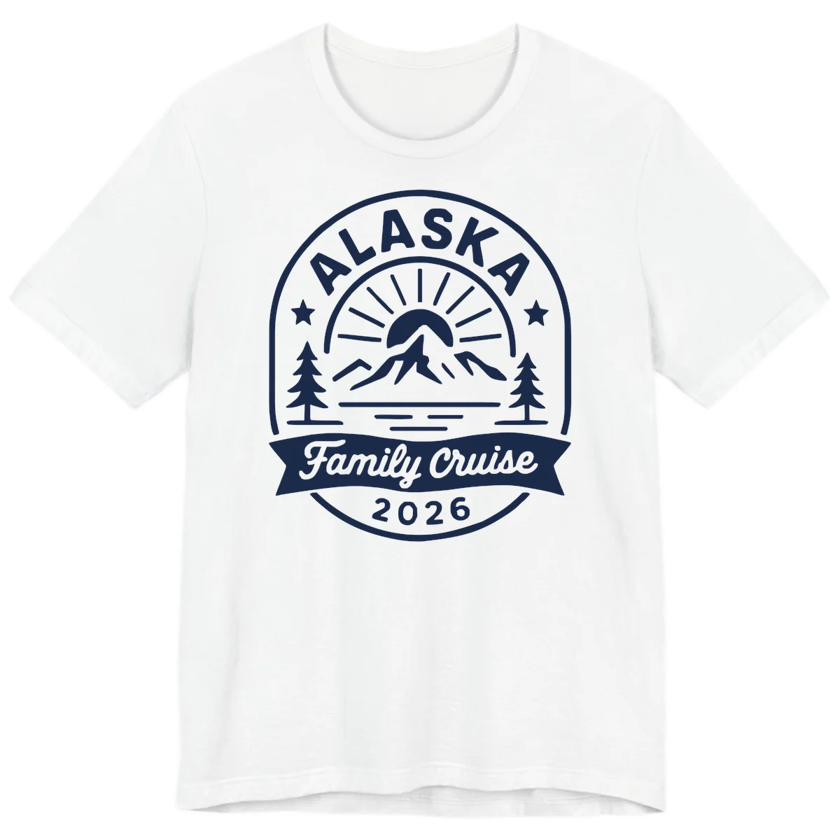 Alaska Family Cruise 2026 Badge Premium Tee in White
