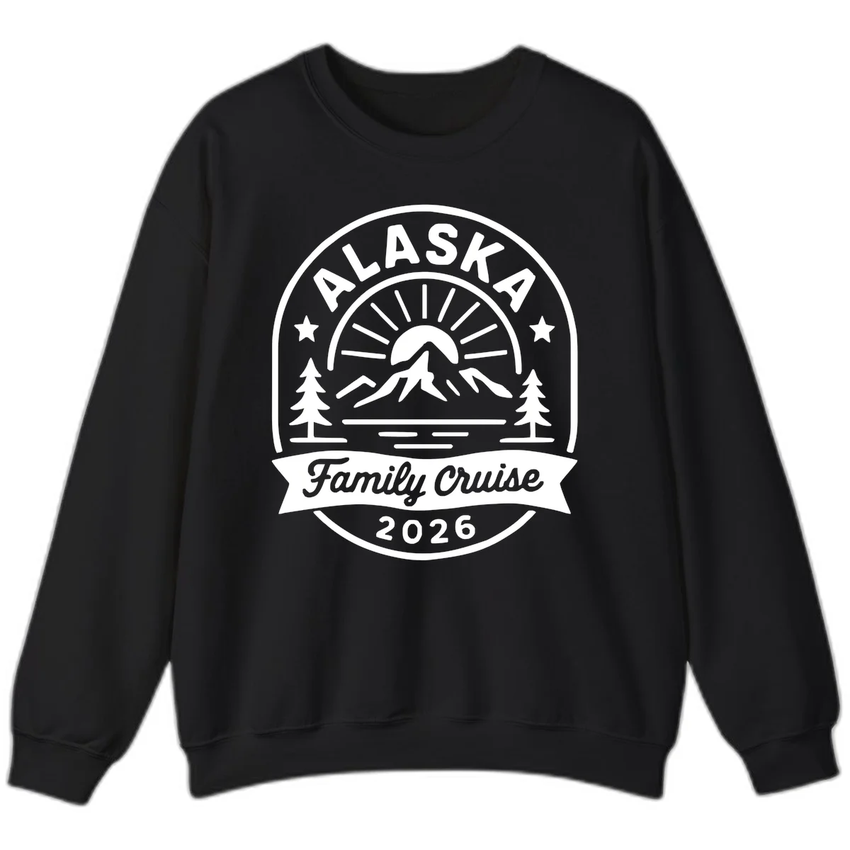 Alaska Family Cruise 2026 Badge Sweatshirt in Black