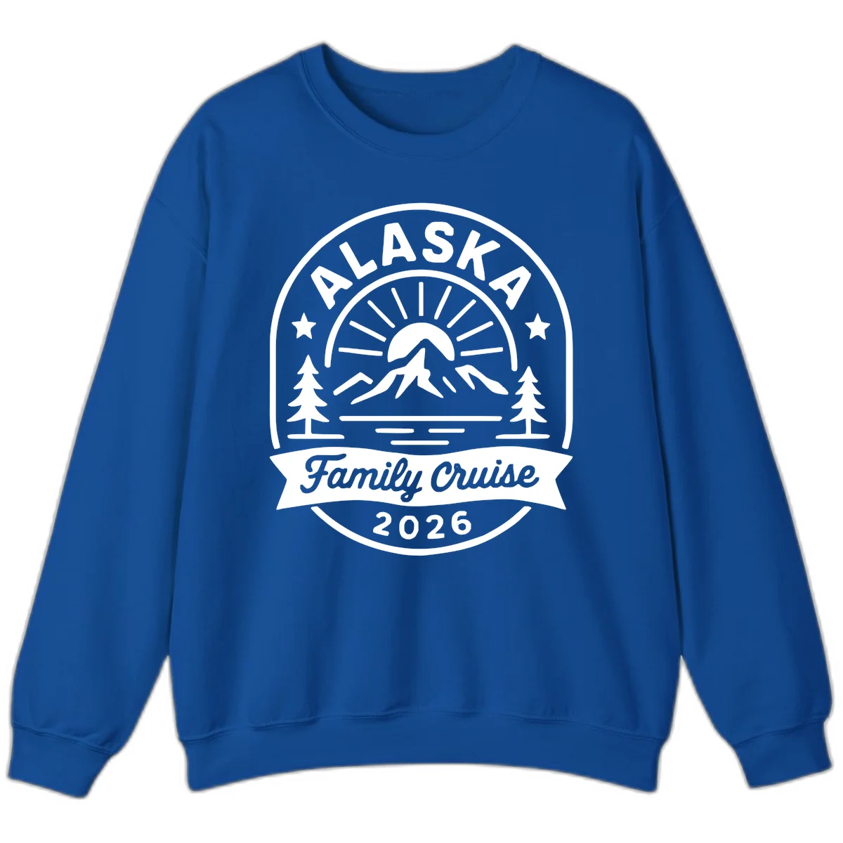 Alaska Family Cruise 2026 Badge Sweatshirt in Royal