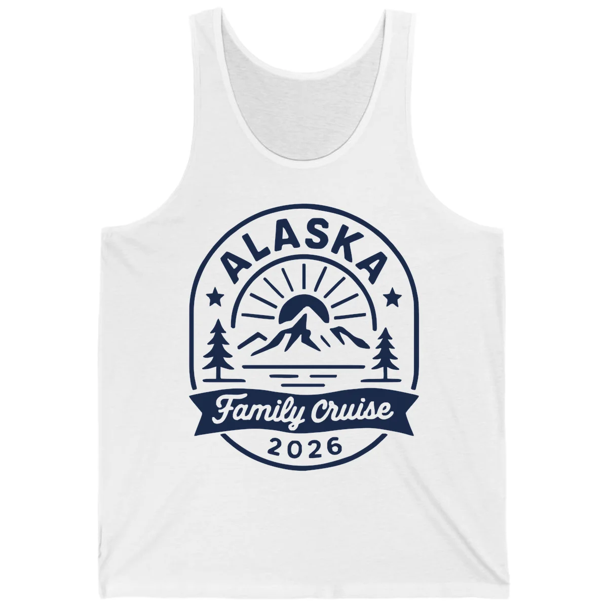 Alaska Family Cruise 2026 Badge Tank in White