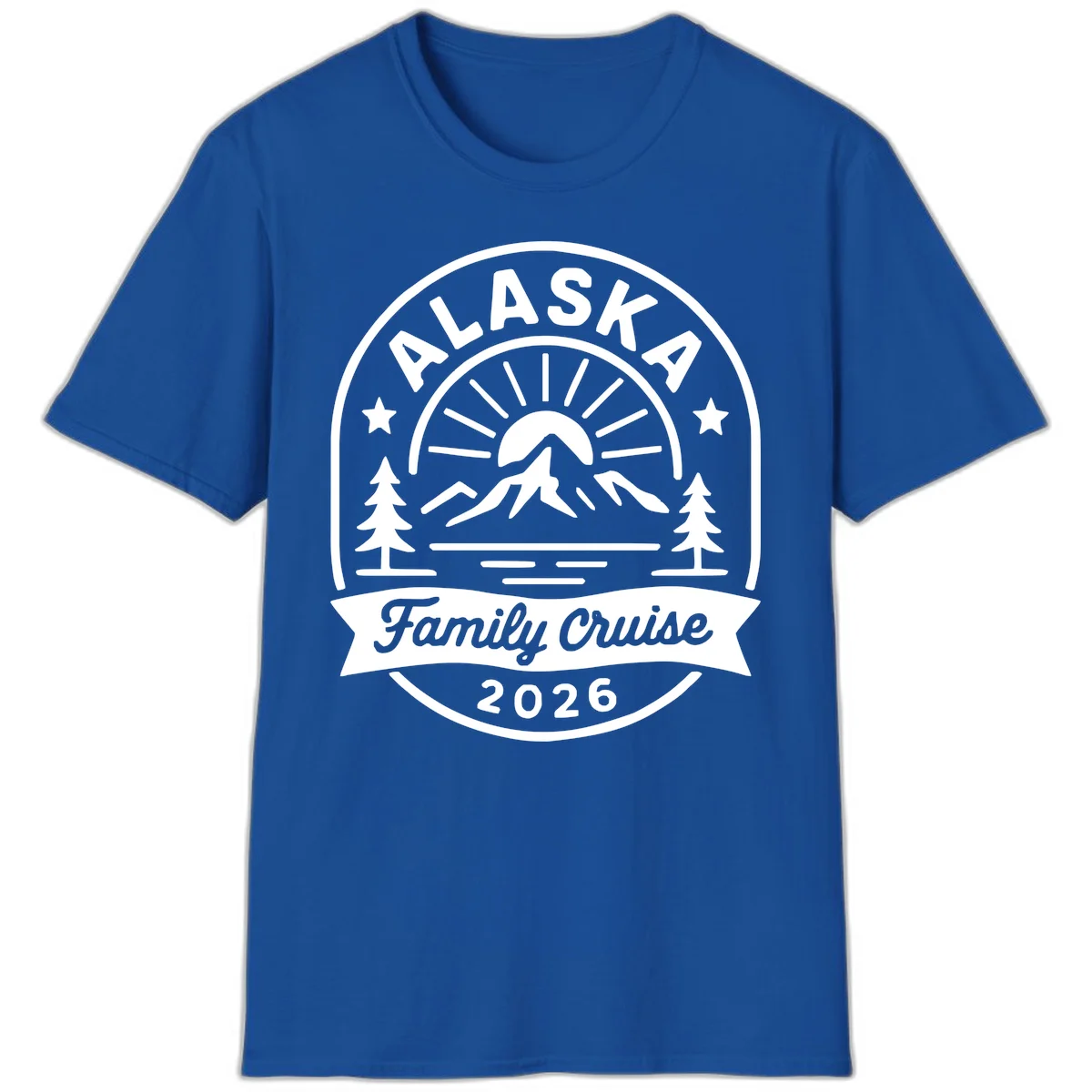 Alaska Family Cruise 2026 Badge T-Shirt in Royal