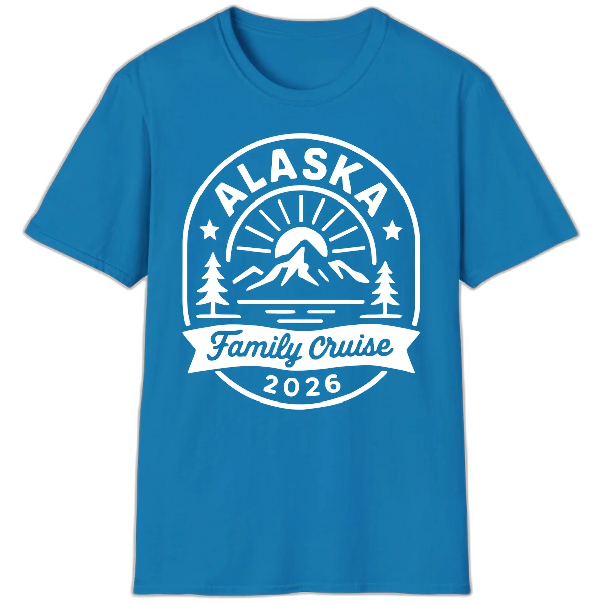 Alaska Family Cruise 2026 Badge T-Shirt in Sapphire
