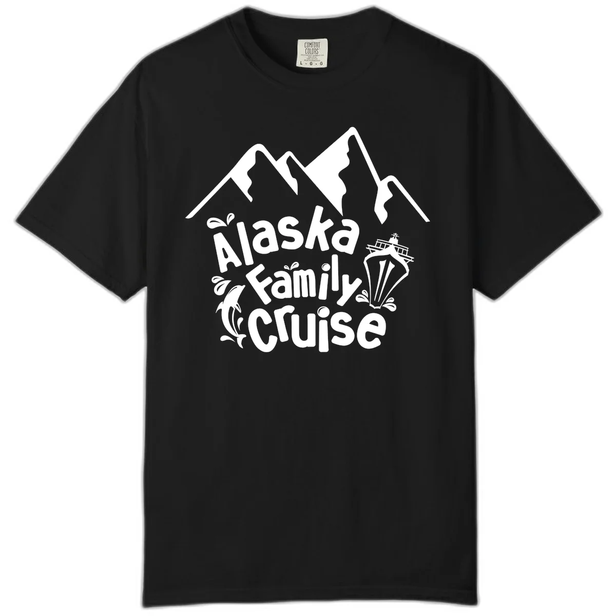 Alaska Family Cruise Mountain Adventure Comfort Color in Black