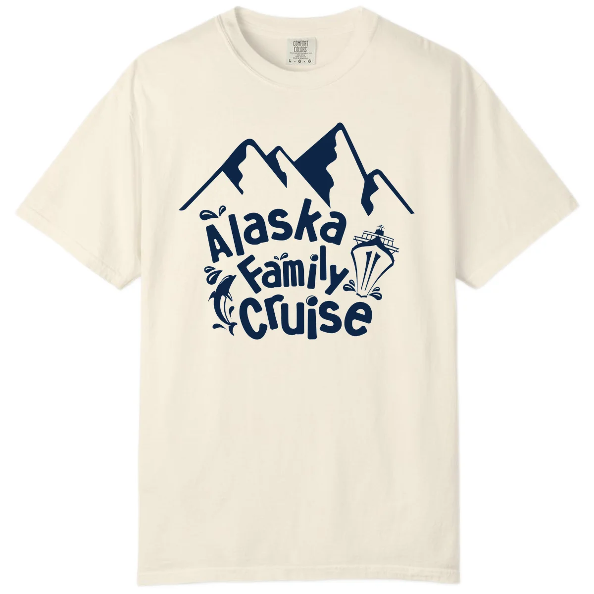 Alaska Family Cruise Mountain Adventure Comfort Color in Ivory