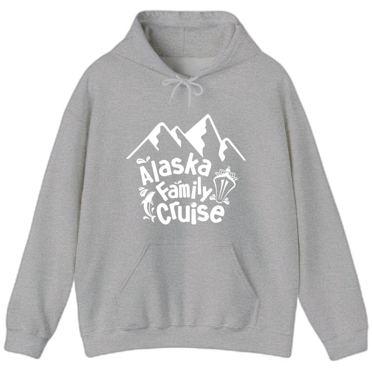 Alaska Family Cruise Mountain Adventure Hoodie in Sport Grey