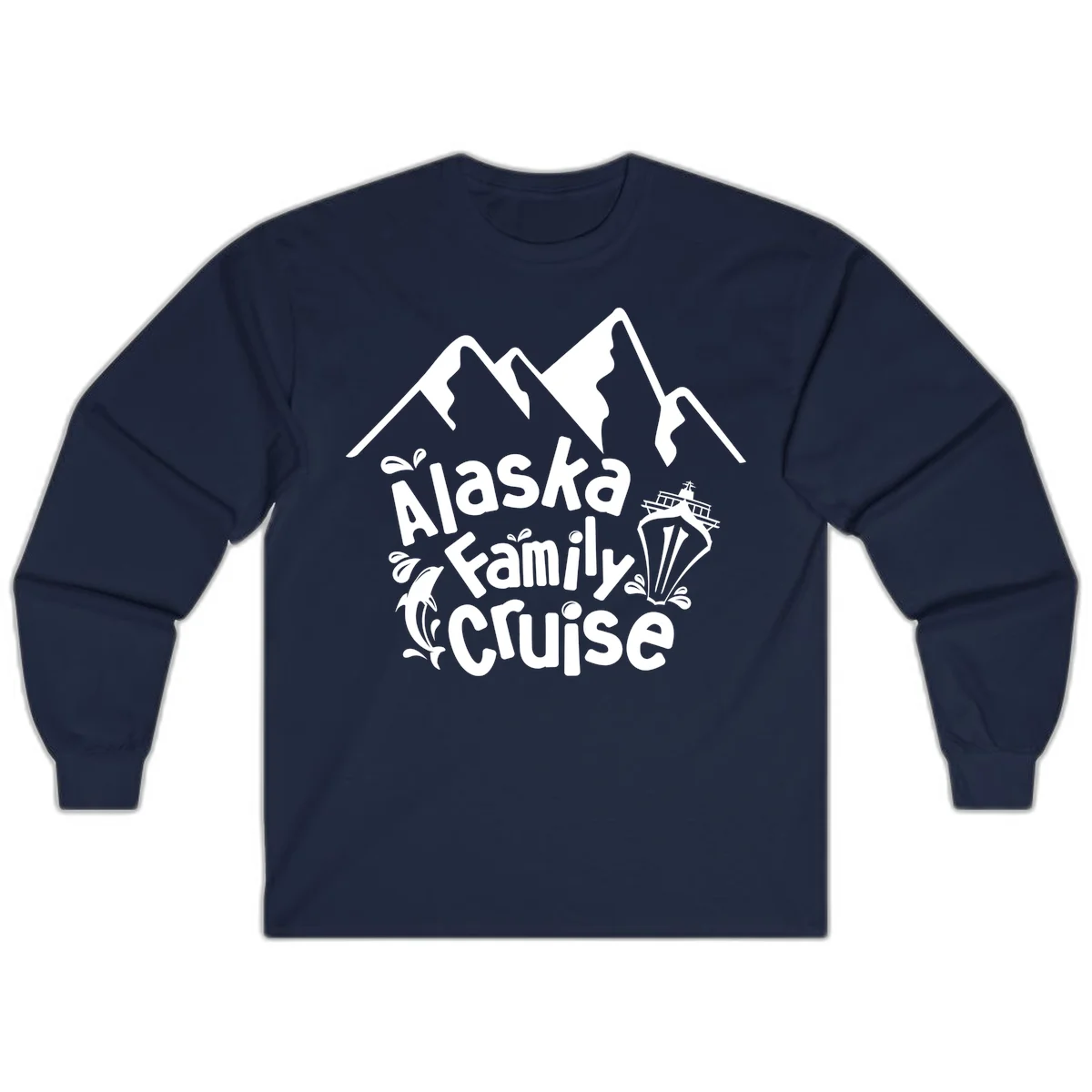 Alaska Family Cruise Mountain Adventure Long Sleeve in Navy