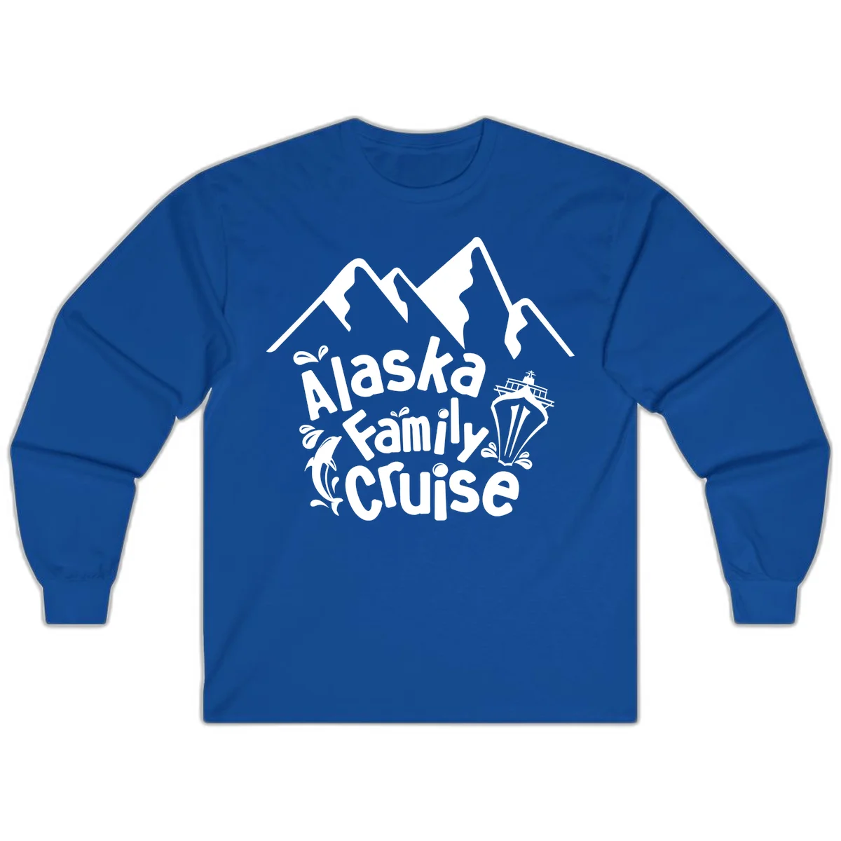Alaska Family Cruise Mountain Adventure Long Sleeve in Royal