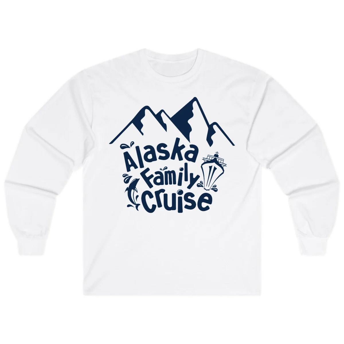 Alaska Family Cruise Mountain Adventure Long Sleeve in White
