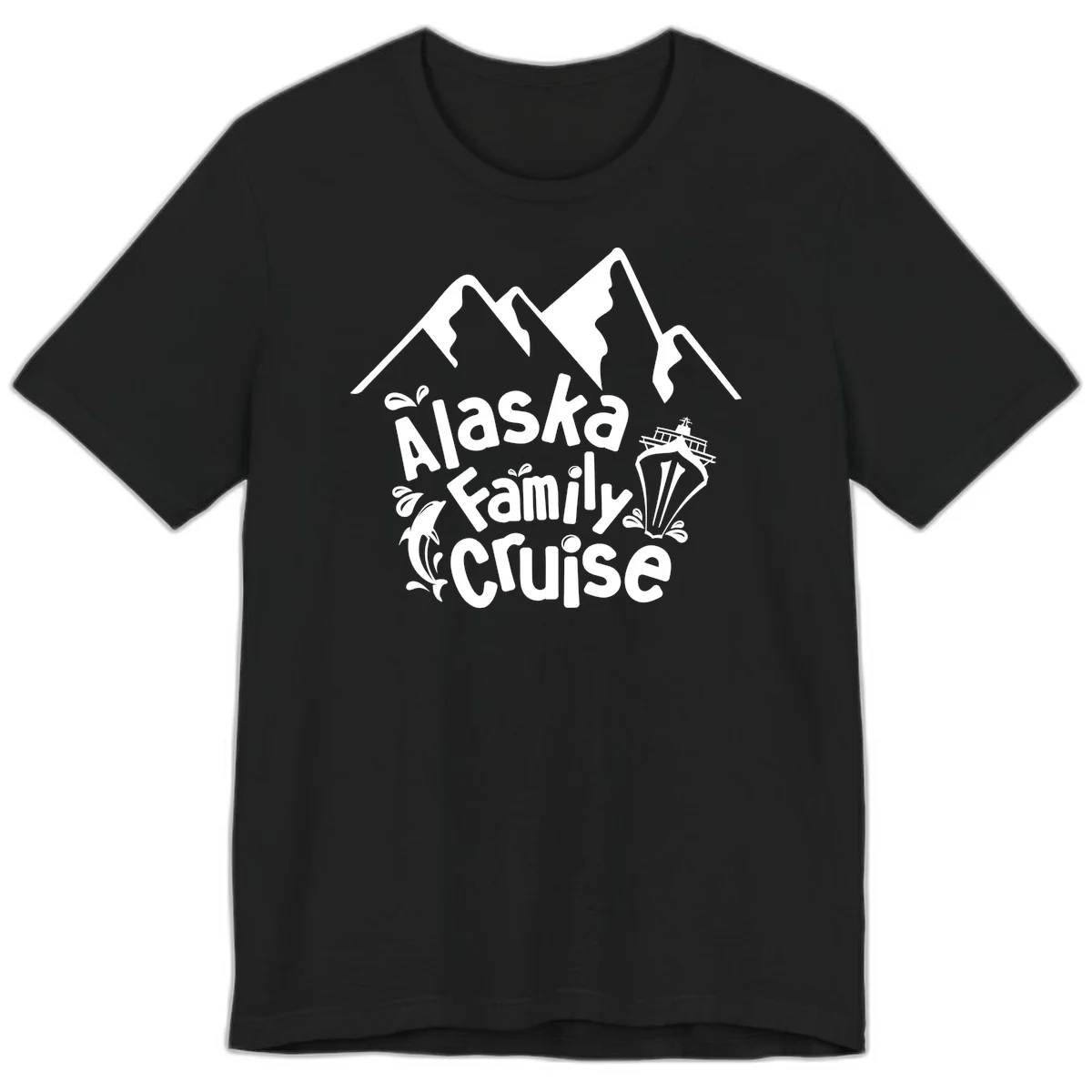 Alaska Family Cruise Mountain Adventure Premium T-Shirt in Black