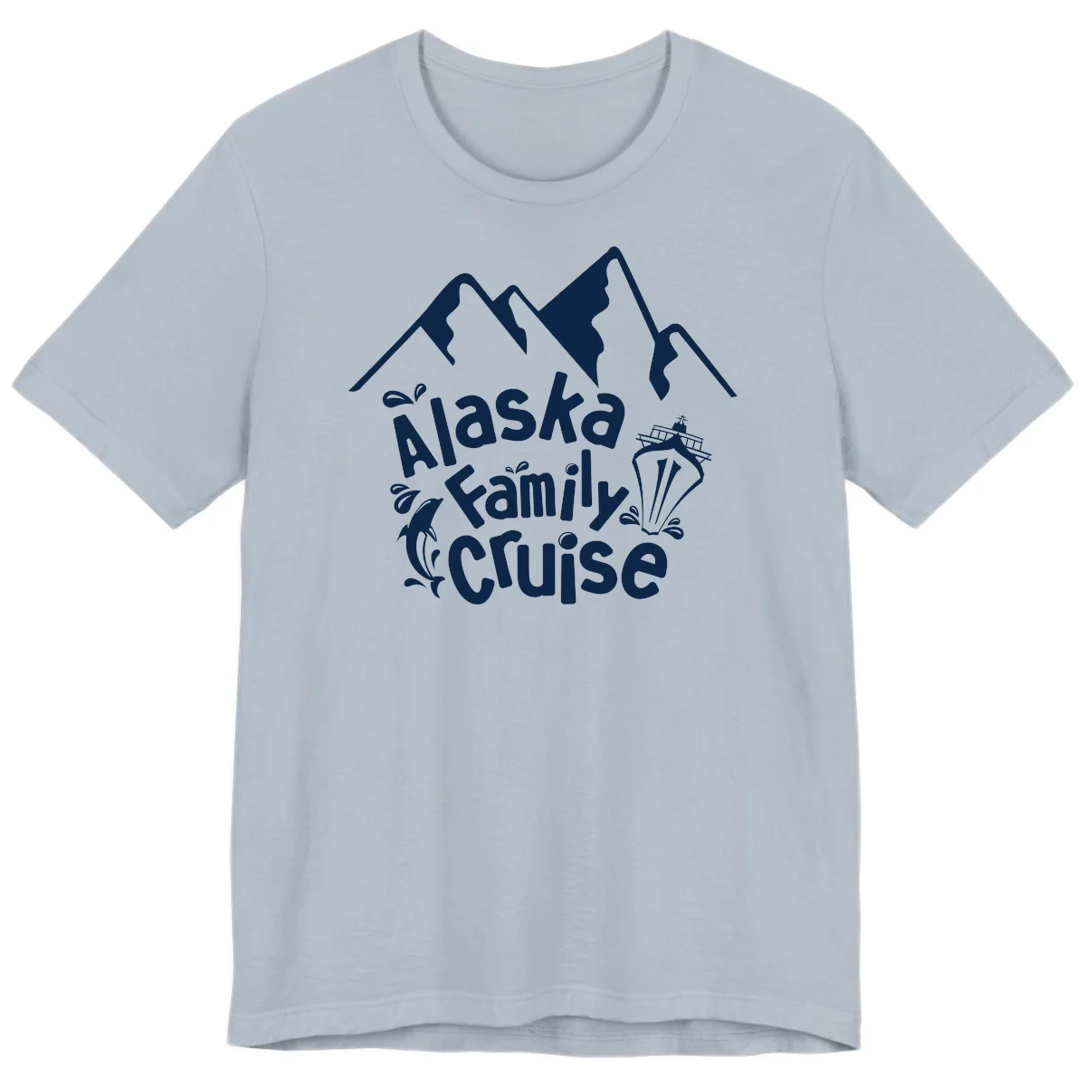 Alaska Family Cruise Mountain Adventure Premium T-Shirt in Light Blue