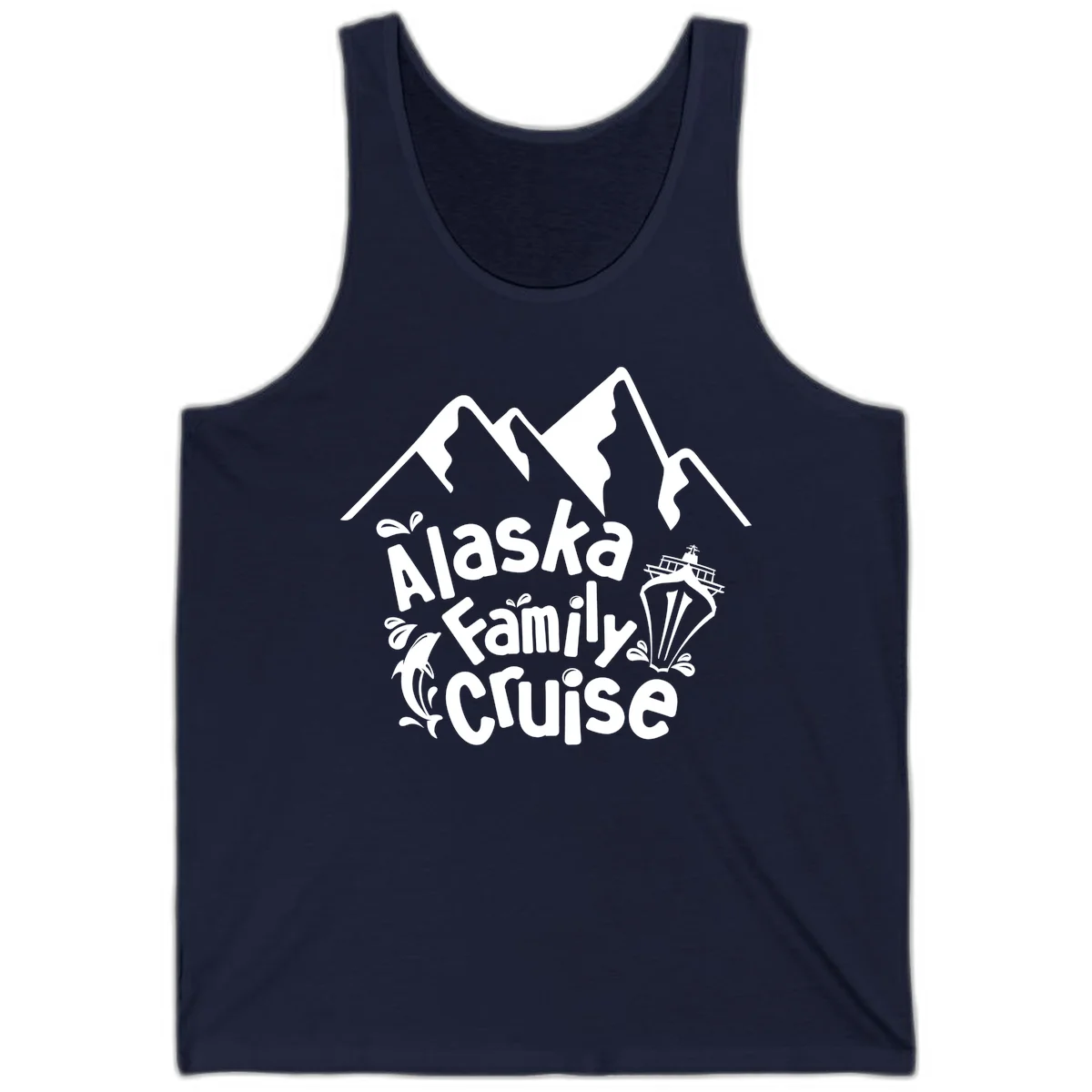 Alaska Family Cruise Mountain Adventure Tank in Navy