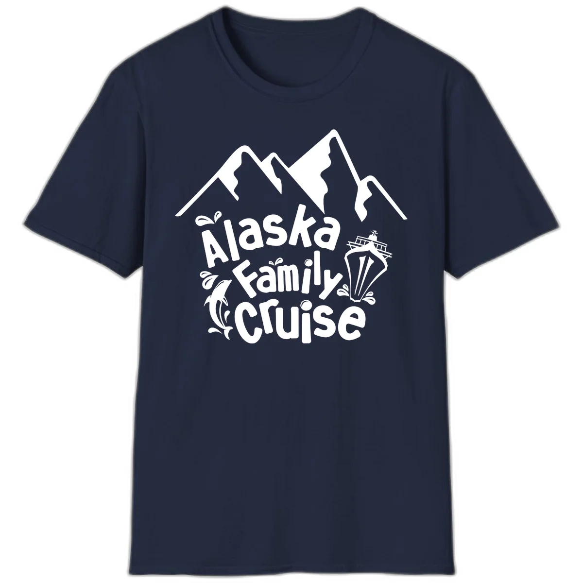 Alaska Family Cruise Mountain Adventure T-Shirt in Navy
