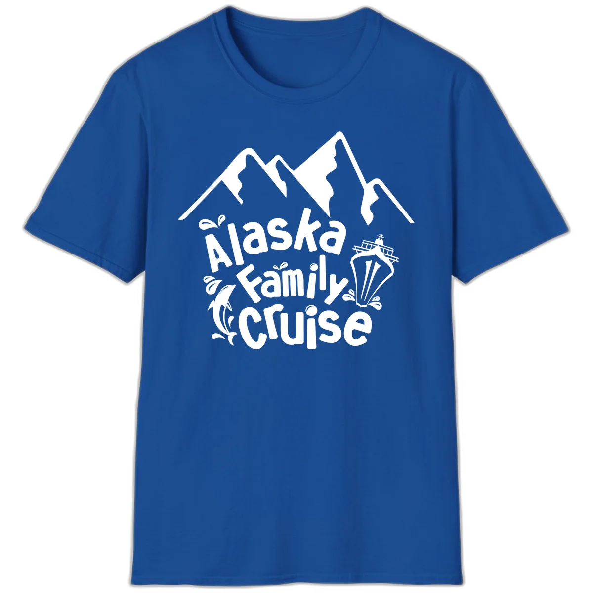 Alaska Family Cruise Mountain Adventure T-Shirt in Royal