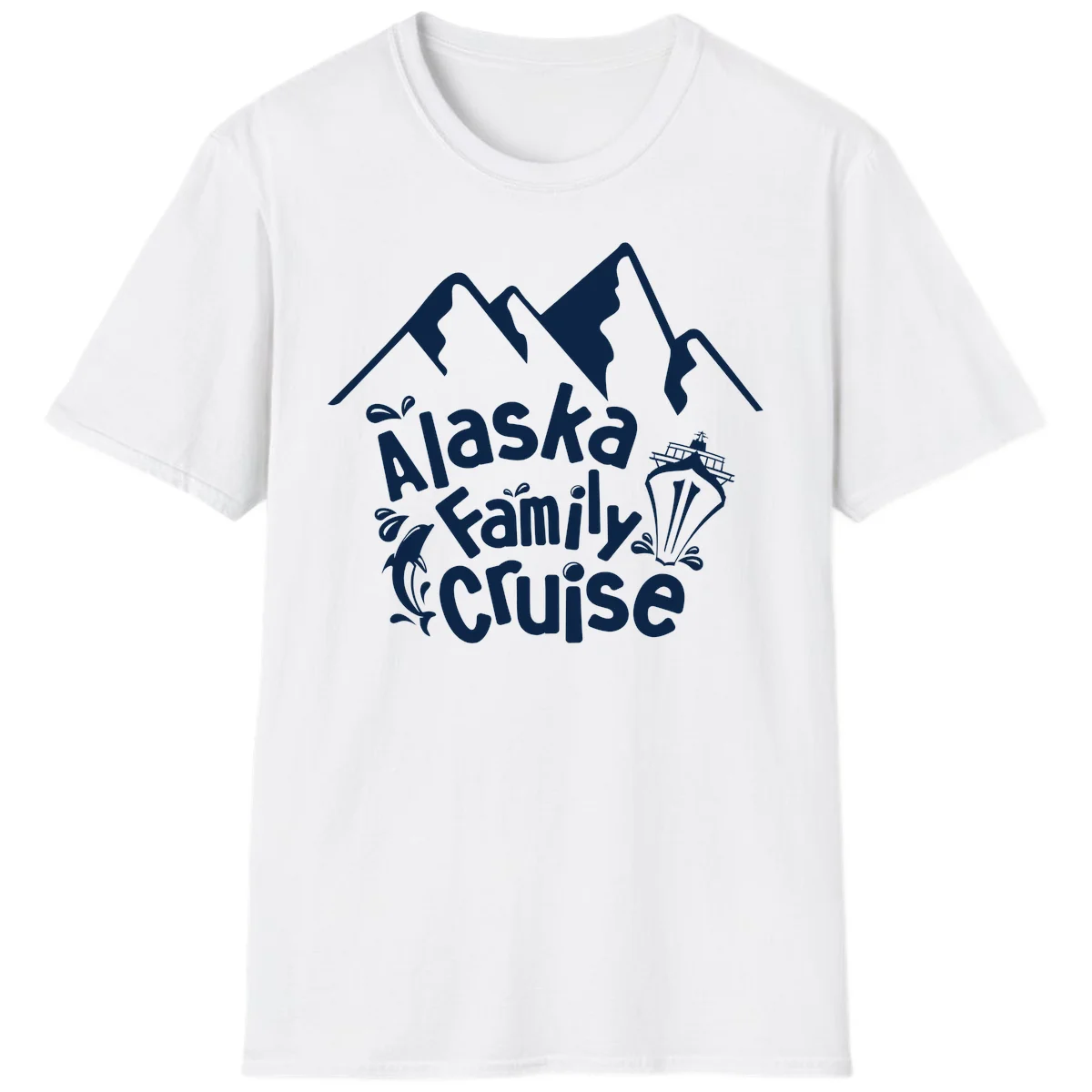 Alaska Family Cruise Mountain Adventure T-Shirt in White