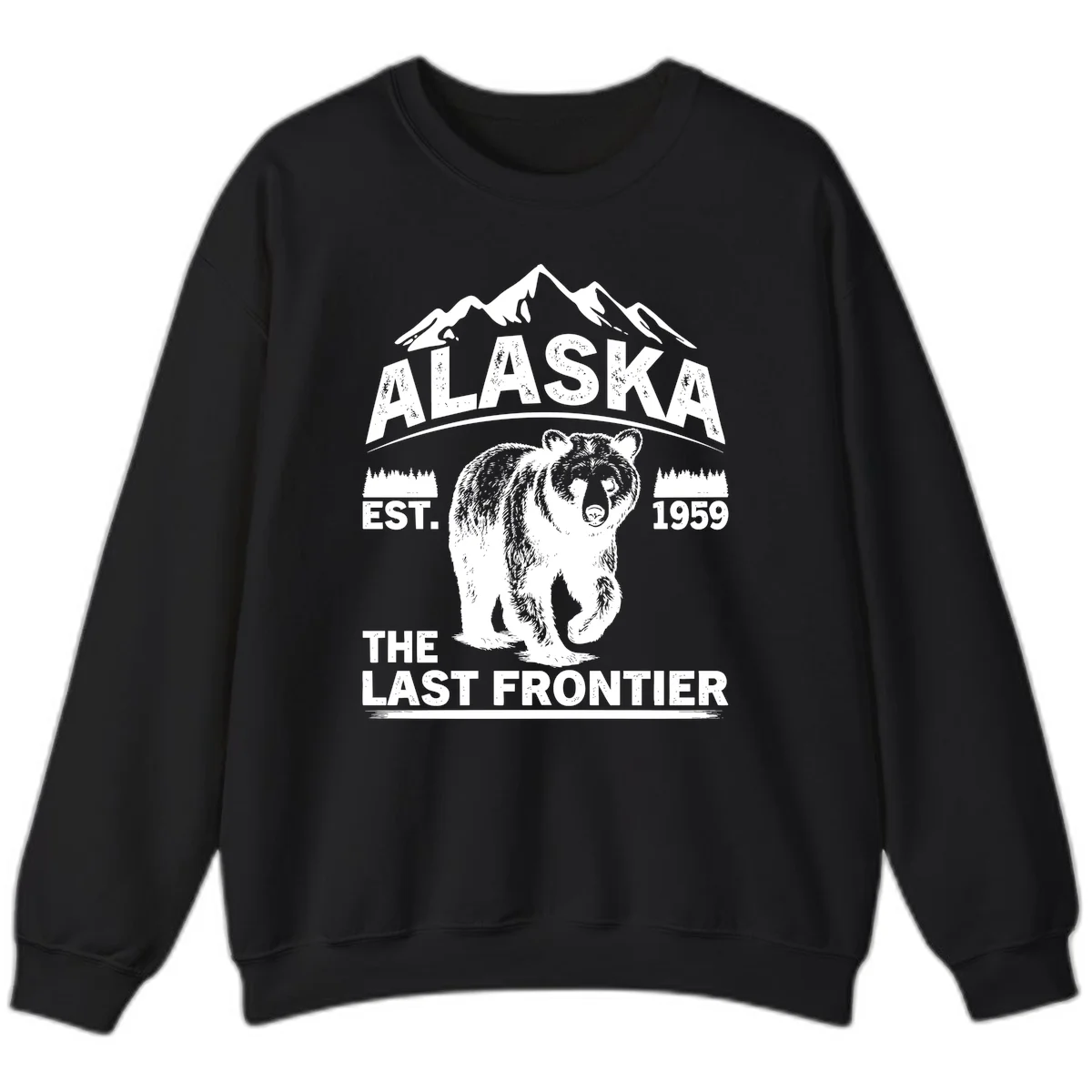 Alaska Last Frontier Grizzly Badge Sweatshirt in Black
