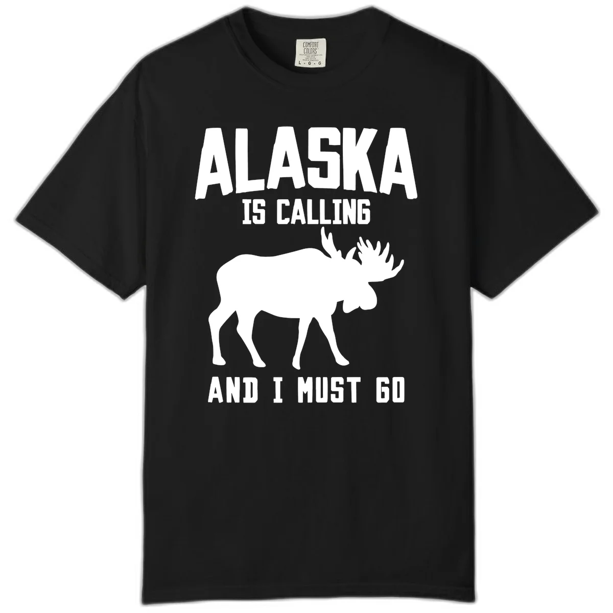 Alaska Is Calling Moose Comfort Color in Black