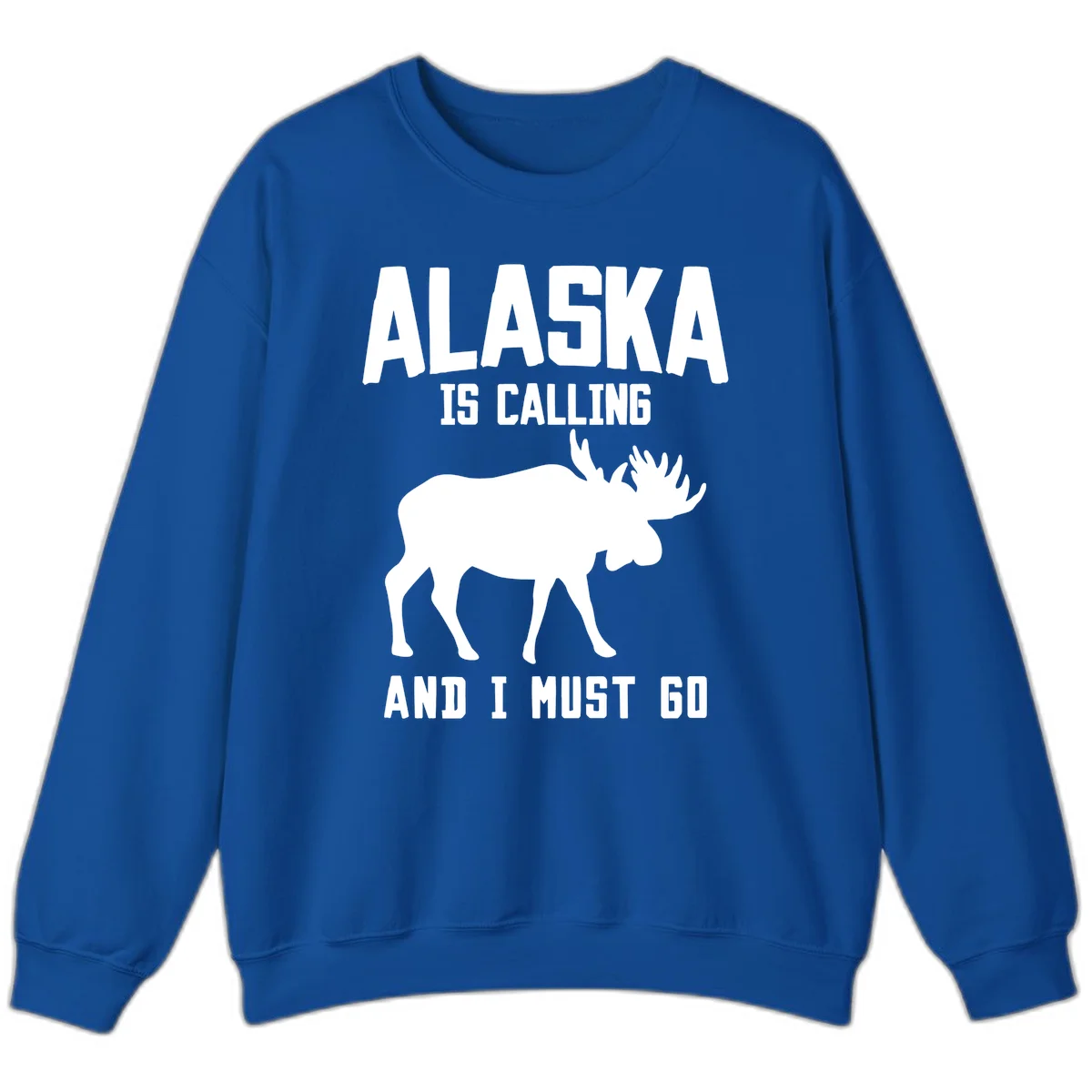 Alaska Is Calling Moose Sweatshirt in Royal