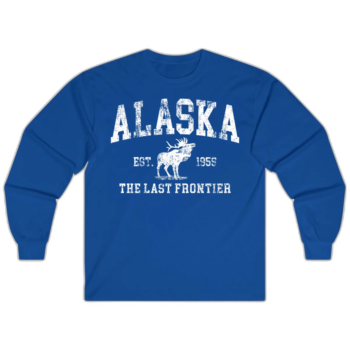 Alaska Last Frontier Moose 1959 Long Sleeve in Royal