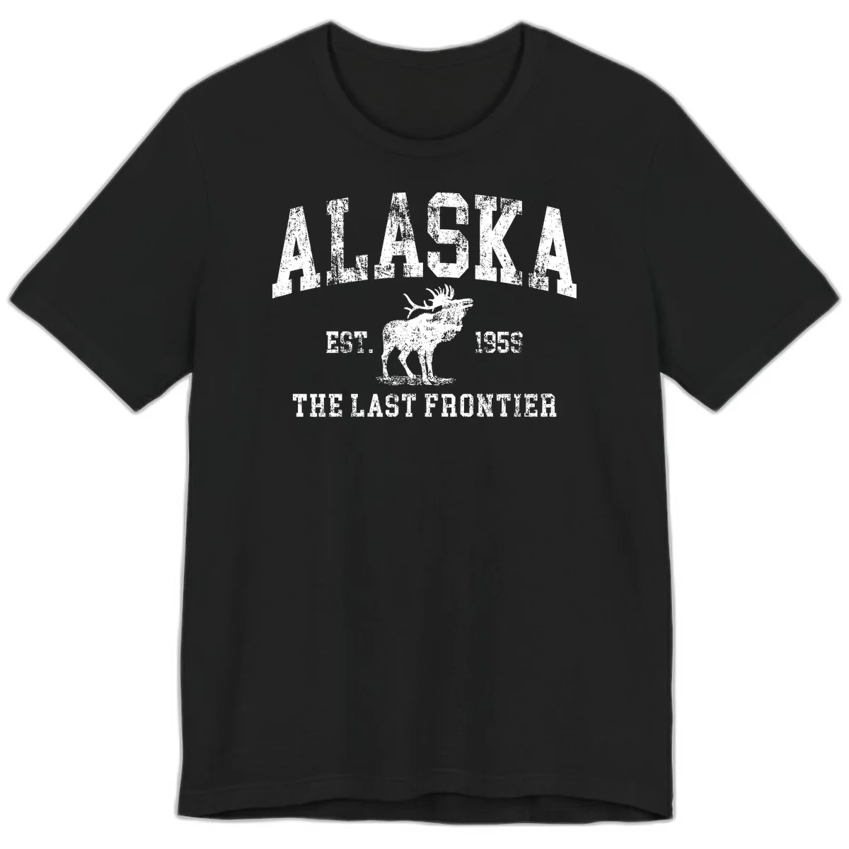 Alaska Last Frontier Moose 1959 Premium T-Shirt in Black