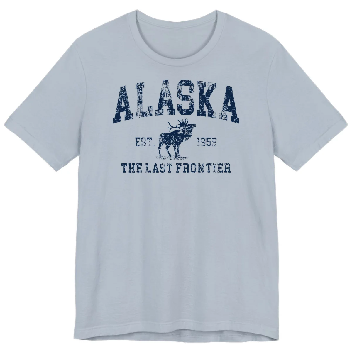 Alaska Last Frontier Moose 1959 Premium T-Shirt in Light Blue