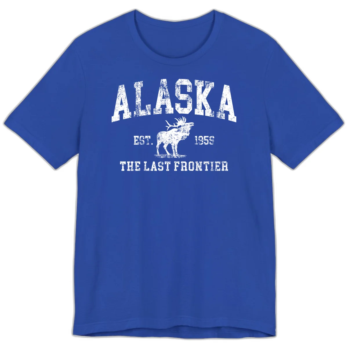 Alaska Last Frontier Moose 1959 Premium T-Shirt in True Royal