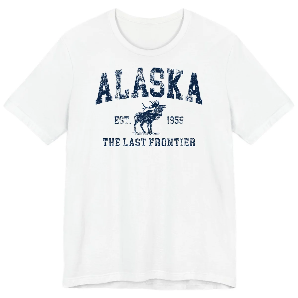 Alaska Last Frontier Moose 1959 Premium T-Shirt in White