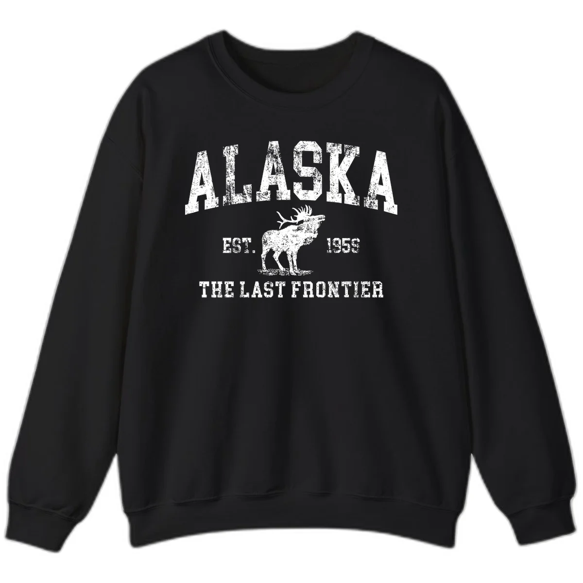 Alaska Last Frontier Moose 1959 Sweatshirt in Black