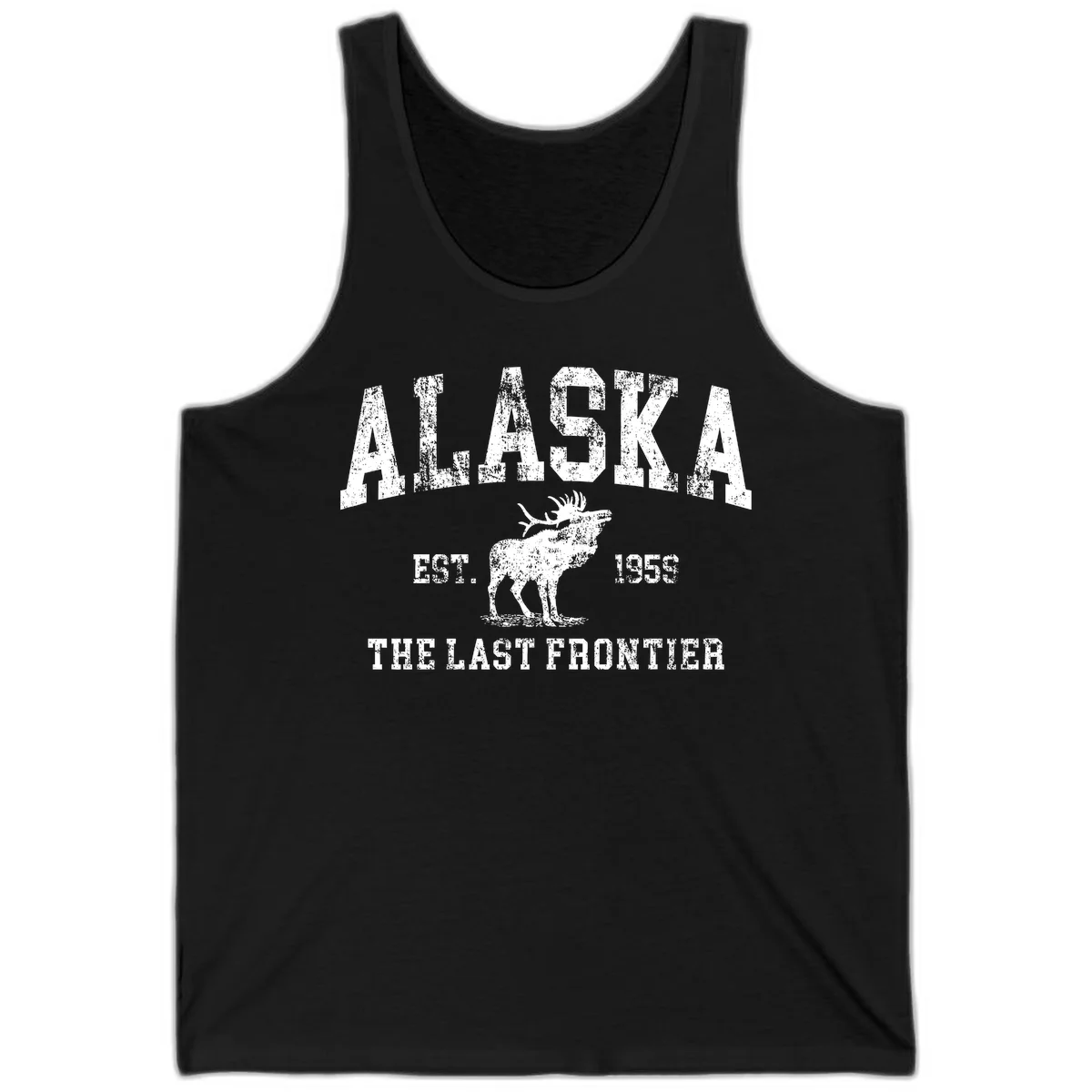 Alaska Last Frontier Vintage Moose 1959 Tank in Black