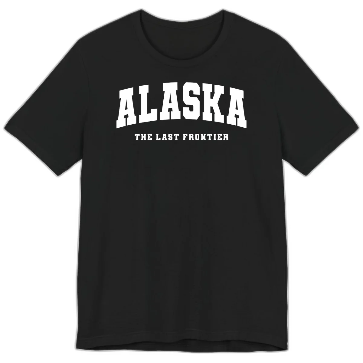 Alaska The Last Frontier Bold Text Premium T-Shirt in Black